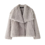 Fongt Women's Winter Fashion Temperament Style Wind Artificial Fur Coat D69352