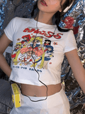 Anime Graphic Crop Top-Outfit