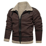 Fongt Order 2025 New Thick Haired Man Coat Long Coat Wish Imitation Leather Velvet Japan And South Korea Leisure