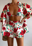 Fongt Fashion Casual Print Three-Piece Women's Clothing