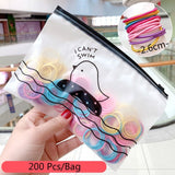 Pcs/Bag Children Cute Candy Random Solid Elastic Hair Bands Girls Lovely Srunchies Rubber Bands Kid Hair