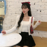 Korean Version Of 2025 New Slim Slim Temperament Elegant Style Pure Knitted Cardigan Coat Women's Fashion