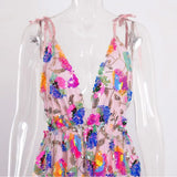 Sequined Deep V-Neck Backless Mini Dress-Outfit