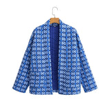 Fongt Autumn 2023 Women's Ethnic Style Quilted Cotton Printed Cotton Clothes And Cotton Clothes-Outfit