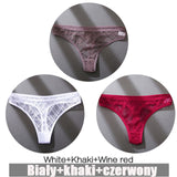 3PCS/Set Thongs Woman MeshTransparent G-String Women's Thong Comfortable Casual Female Low Waist Thong Intimate