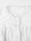 Vintage Slim Straps Blouse with Short