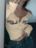 Y2K Long Sleeve Ribbed Knit Crop Top-Outfit