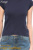Women Goth Clothes y2k Crop Tops Summer 2023 T shirts Grunge 2000s Trashy Aesthetic Short Sleeve Tees Young Girls