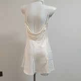 Fongt Sexy Thin Pajamas Women Pure Breeze Summer Women 2025 New Lace Ice Splicing Sling Slinging Skirt