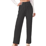 Fongt Wish Texture Knitted Trousers Tight Solid Color Casual Loose Straight Women's Clothing