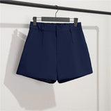 Fongt Shorts Women's Black Summer Thin 2025 New Loose High-Waist A Word Casual Broad-Legged Orange Trousers