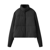 Fongt New Women's Fashion Splicing Long Sleeve Warm Cotton Jacket Jacket