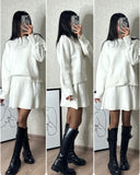 Fongt Solid Color Round Collar Loose Blouse Simple Dress Set In Autumn 2025