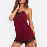 Women's Home Pajamas Two-Set Sexy Lace Lingerie Set