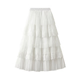 Fongt Skirt Half Dress Women's Summer 2025 New High-Rise Thin Sand Skirt High-End Yarn Skirt 0208