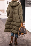 Fongt Solid Hooded Cotton Suit Long Sleeve Double-Sided Winter Warm Shirt Coat Cotton Coat