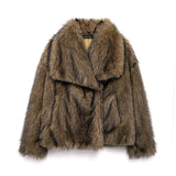 Fongt Women's Thick Lamb Fur Black Coat Women's Winter 2025 New Fur