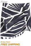 Geometrical Print White Black Blouse Skirt Sets Suits Women Summer New Two Pieces Set Ruched Crop Top Dress Sets