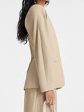 Solid Color Long Sleeve Pocket Jacket 2024 Fashion Women's Comfortable Casual Casual At-Outfit