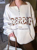 Street Style Long-sleeved Sweatshirt-Outfit
