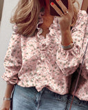 Fongt Spring And Summer New Long-Sleeved Leafed Shirt