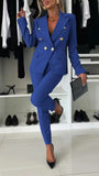 Fongt New Women's Pure Color Bred Suit Independent Fashion Leisure Pocket