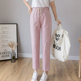 Trousers Pencil Casual Harem High Waist