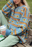 Vintage Floral Jumper Sweater-Outfit
