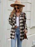 Fongt Sales Explosion 2025 Autumn Thousand Bird Plaid Plaid Long-Sleeved Shirt Women's Clothing