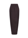 Cotton Autumn Winter Muslim Pencil Skirt Casual High Waist Elastic Solid Sheath Bodycon Maxi Skirts