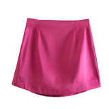 Women High Street Solid Color Side Zipper Sexy Mini Skirt Faldas Mujer Ladies Light Soft Slim Chic Vestidos clothes size