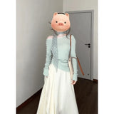 Fongt And Gentle Wind And Apricot Lace Half-Dress Woman 2025 Spring Irregular Temperament Big Skirt A Word Long Skirt