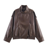 Fongt Women's Explosive Fashion Leather Jacket Jacket