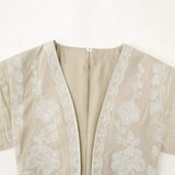 New V-Collar Leisure Embroidered Vest 6895023-Outfit