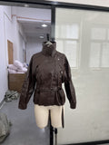 Fongt 2025 Explosion Long-Sleeved Collar With Short Locomotive Jacket Leather Coat Woman