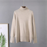 Turtle Neck Cashmere Winter Sweater Women 2021 Elegant Thick Warm Female Knitted Pullover Loose Basic Knitwear