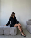 Fongt Summer Women's Long-Sleeved Tops Lotus Side Shorts Casual Fashion Suit Woman