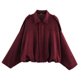 Fongt Color 2025 Spring And Autumn Leisure Tuffen Texture Collar Pilot Jacket Women B88824