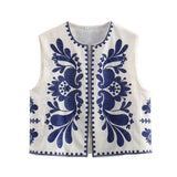 New Embroidered Round-Neck Cardigan In Summer Is Fashionable Vest.-Outfit