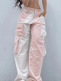 Patchwork Corduroy Cargo Pants-Outfit