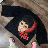 Vintage T-Shirt Men's High Street Creative Pattern Printing Round Collar Short-Sleeved Cotton Super Loose Short Sleeves-Outfit