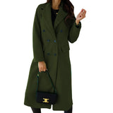 Fongt Women's Clothing In The Autumn And Winter Of 2025 Simple Double-Rowed Long-Sleeved Collar Button