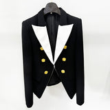 Fongt New Star Fashion Stumbling Color Metallic Rose Buckle Suit Jacket