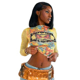 Fongt New Autumn Fashion Stylish Printed Long Sleeve T-Shirt