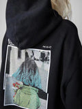 Graphic Strass Hoodies Women 2023 Autumn Winter Long Sleeve Cotton Hooded Pullover Casual Vintage Sweatshirt Tops