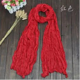 Brand Fashion Casual Foulard All-match Solid Soft Cotton Long Scarf Women