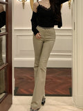 Fongt Ucka-Colored Micro-Tight Jeans Women's Spring High-Waist Niche Fashion Drag-And-Thall Thighs Trousers