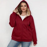 Fongt Size Women's Winter Explosion Warm Plush Hoodie Jacket