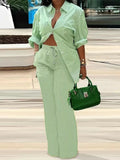 New Women's Fashion And Leisure Printed Long-Sleeved Trousers Suit-Outfit
