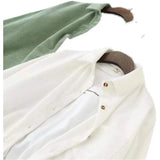 Fongt Smog Haze Blue Salt Outside Wearing Wicked Shirt Women's Spring And Autumn Design Hongfeng Lady Solid Color Shirt